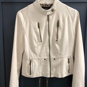TCEC White Leather Jacket